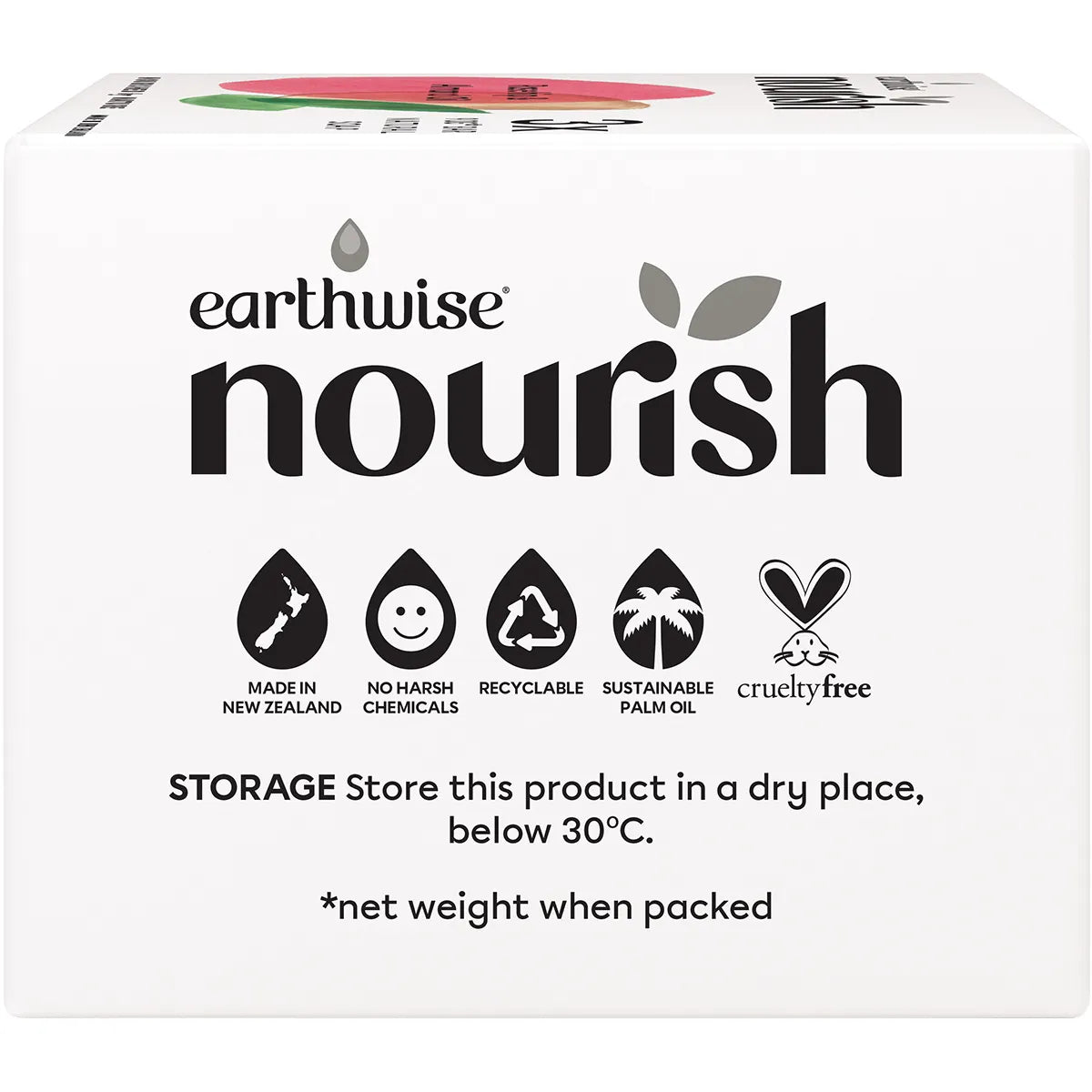 EARTHWISE NOURISH Natural Soap Bar Rosehip & Almond Oil 3x90g