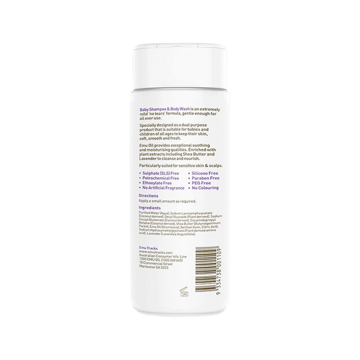 Emu Tracks Emu Oil Shampoo & Wash For Babies & Infants 200ml