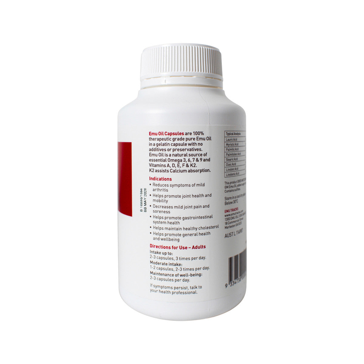 Emu Tracks Emu Oil 750mg Capsules 250c