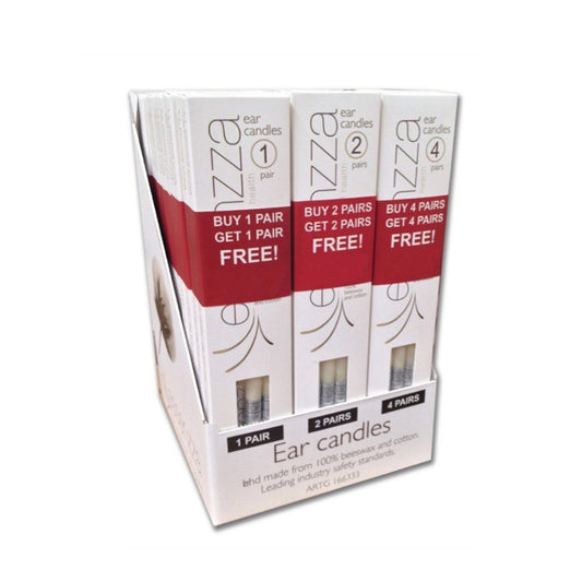 Essenzza Ear Candles Mixed 2 for 1 Bonus  (contains: 6 x 1 Pair + 1 Pair, 6 x 2 Pairs + 2 Pairs & 3 x 4 Pairs + 4 Pairs)