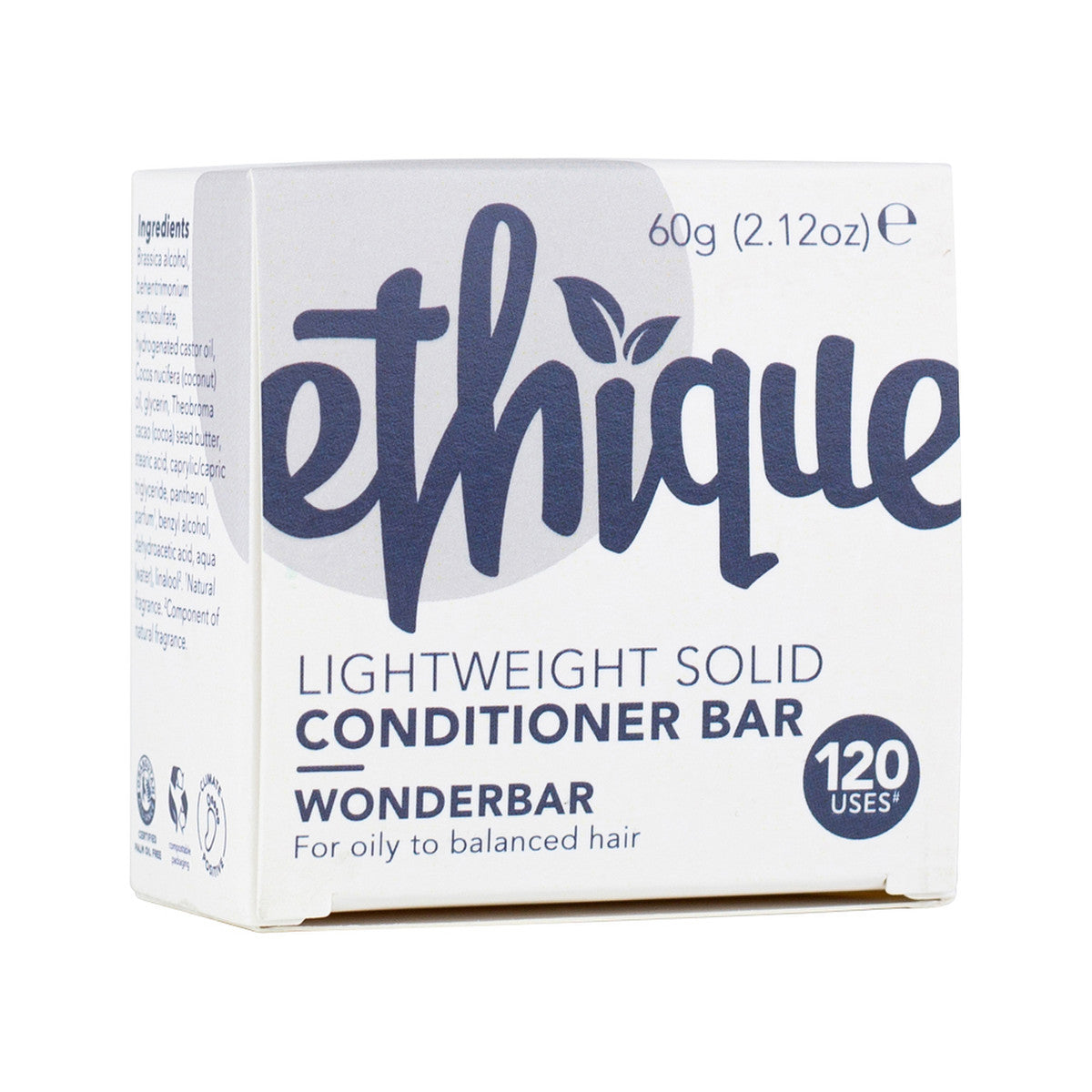 ETHIQUE Solid Conditioner Bar Wonderbar - Oily Or Normal Hair 60g