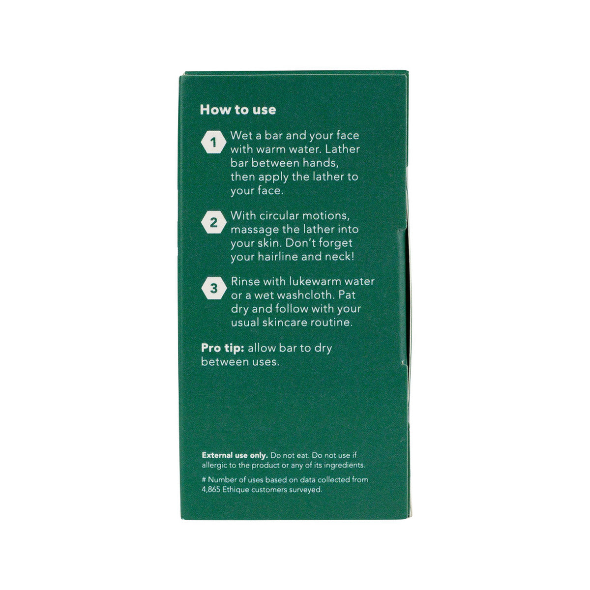 ETHIQUE Solid Face Cleanser Bar Deep Green 100g