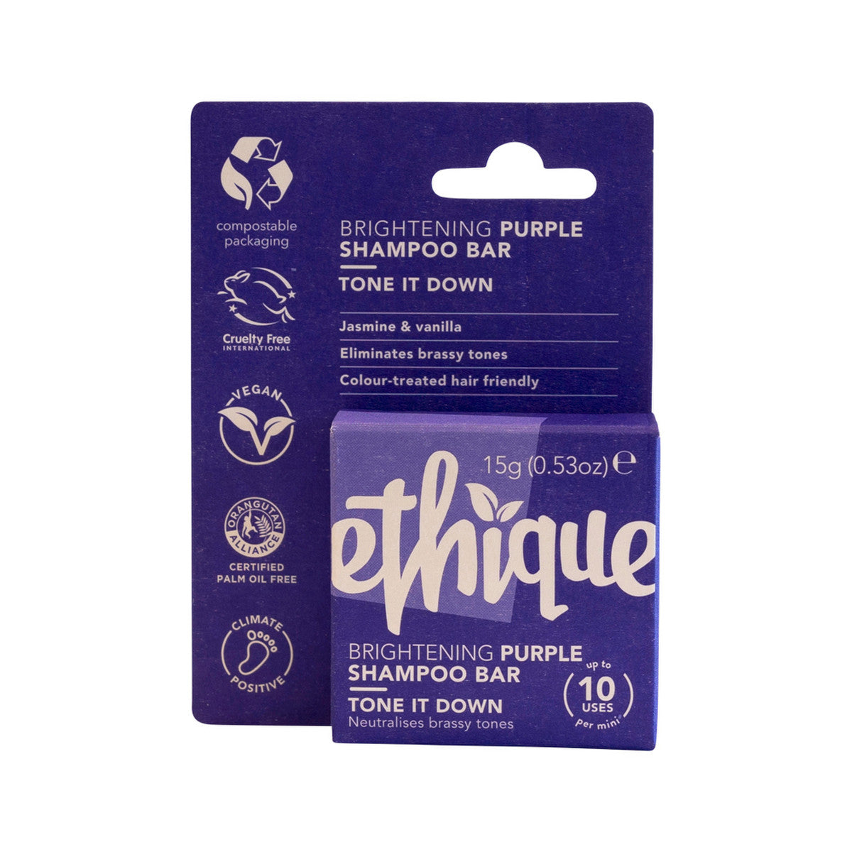 Ethique Bar Shampoo Brightening Purple Tone It Down (Neutralises Brassy Tones) 15g