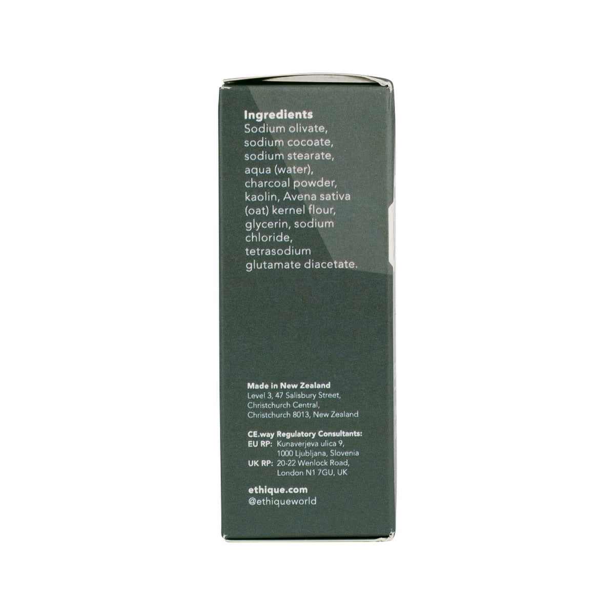 ETHIQUE Solid Bodywash Bar Charcoal, Kaolin & Oatmeal 120g