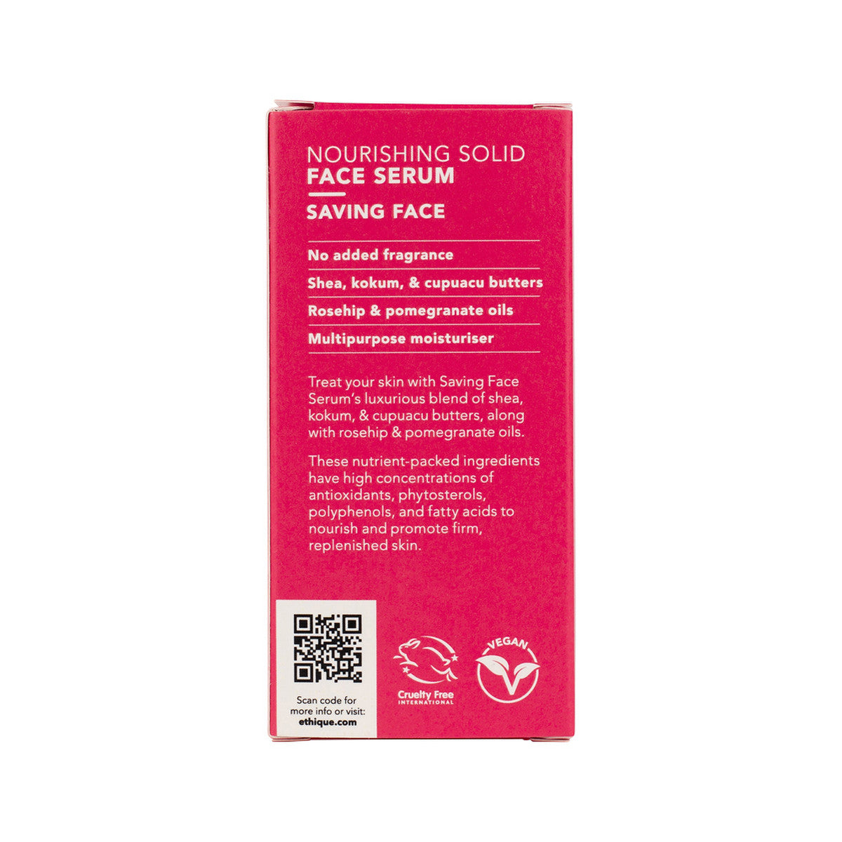 Ethique Face Serum Nourishing Solid Saving Face (For All Skin Types) 65g