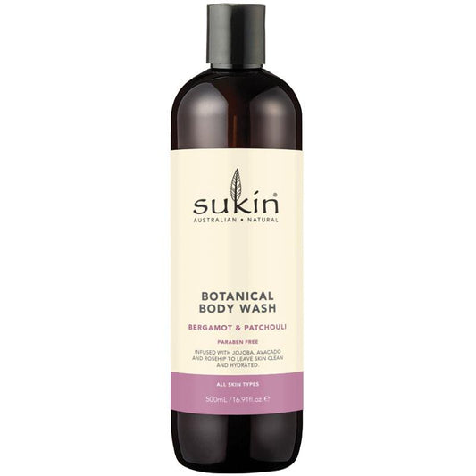 Sukin Botanical Body Wash Bergamot & Patchouli 500ml