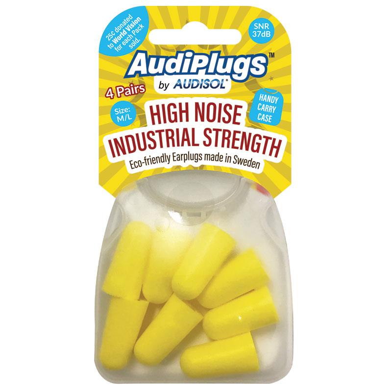 Audiplugs High Noise Industrial Strength Earplugs M-L