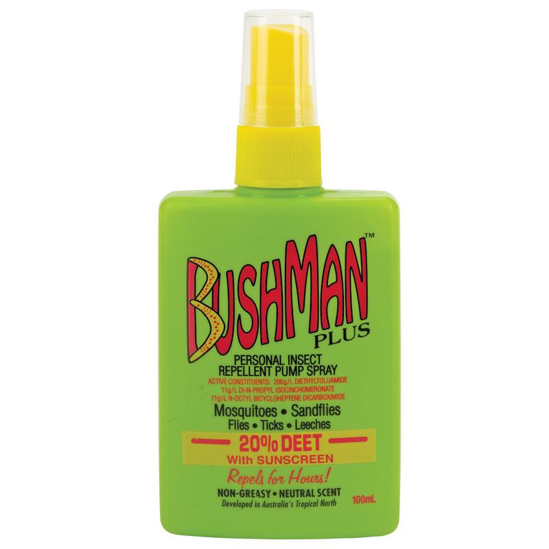Bushman Plus UV Insect Repellent 100ml Pump Spray