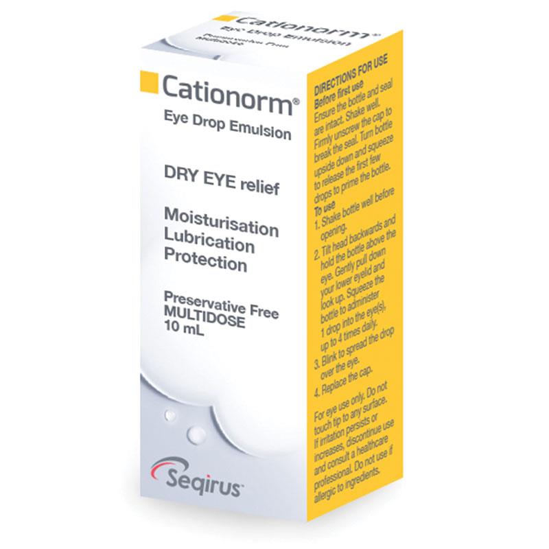 Cationorm Preservative Free Eye Drops 10ml