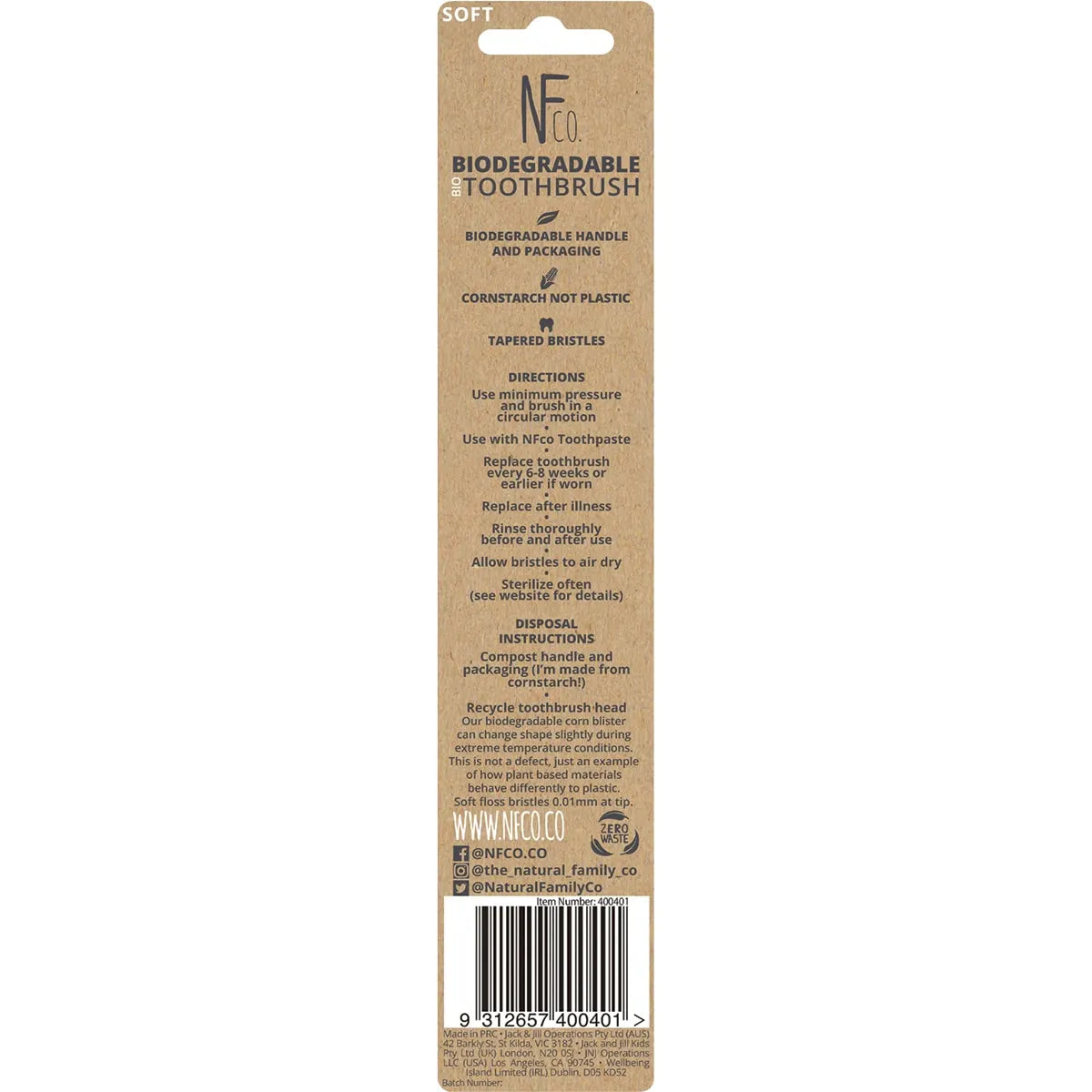 NFCO. Bio Toothbrush Neon Soft (Colours may vary) 8