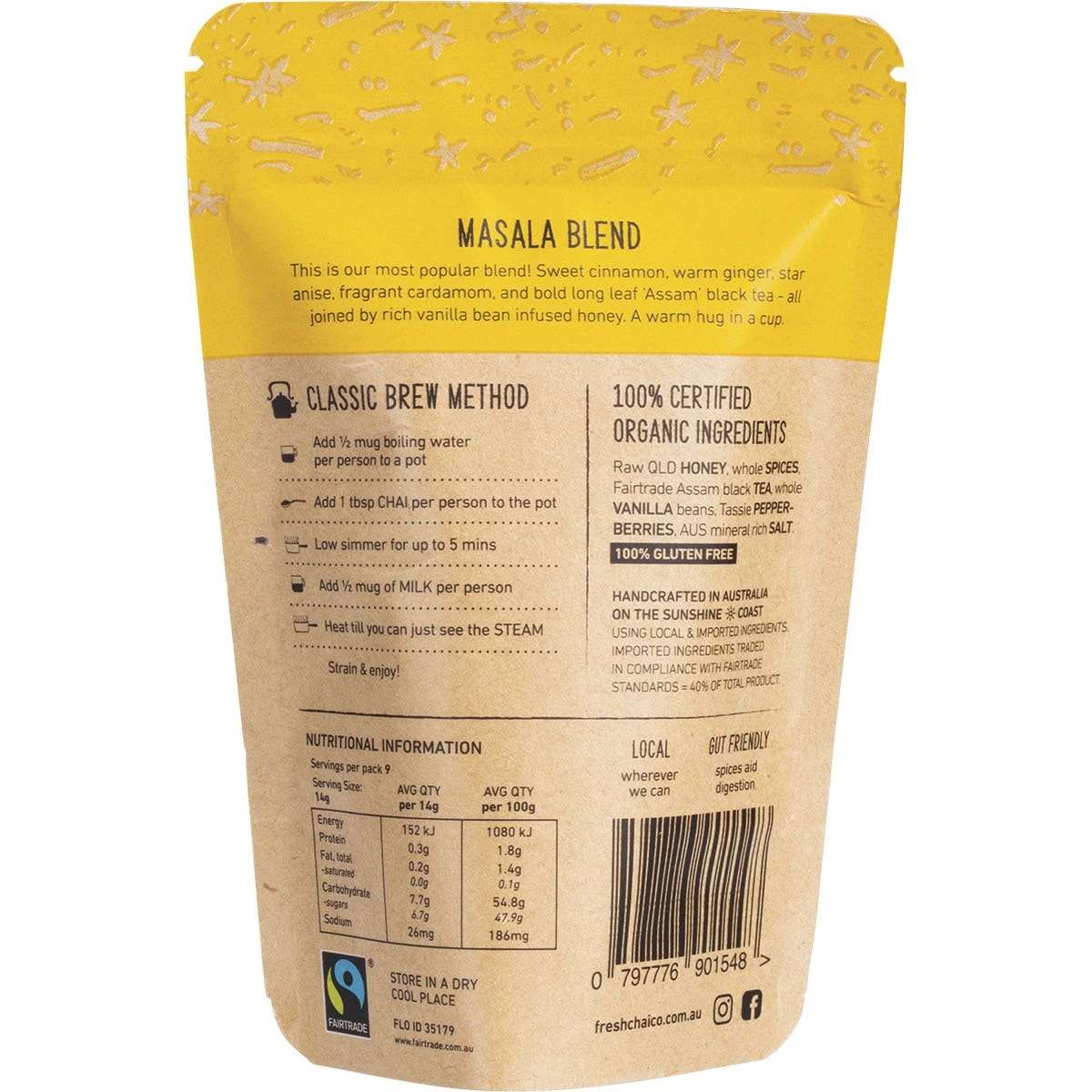 THE FRESH CHAI CO Masala Blend Honey Soaked Chai 125g