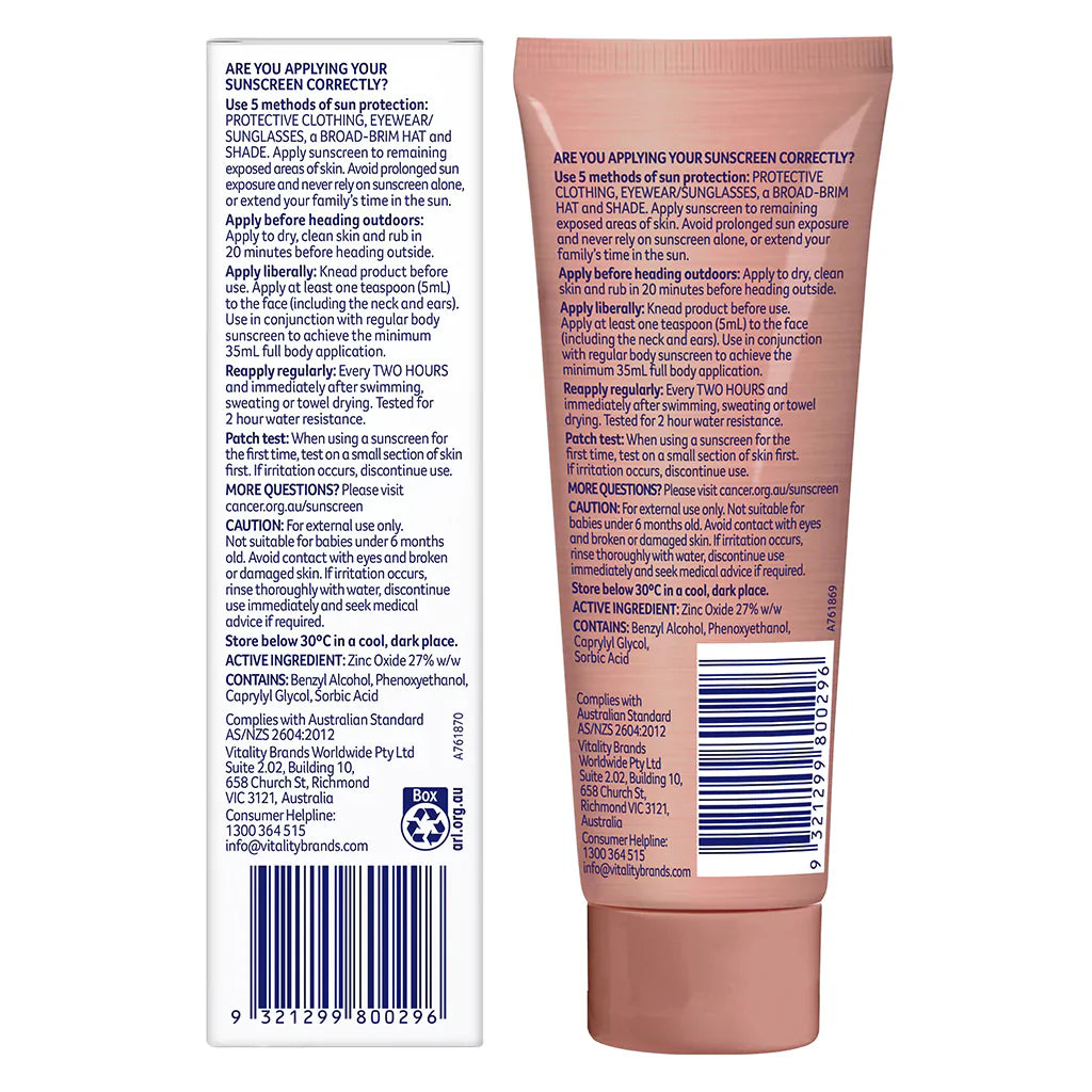 Cancer Council Mineral Zinc Oxide Face Day Wear SPF50 CC Medium Tint Cream 50g