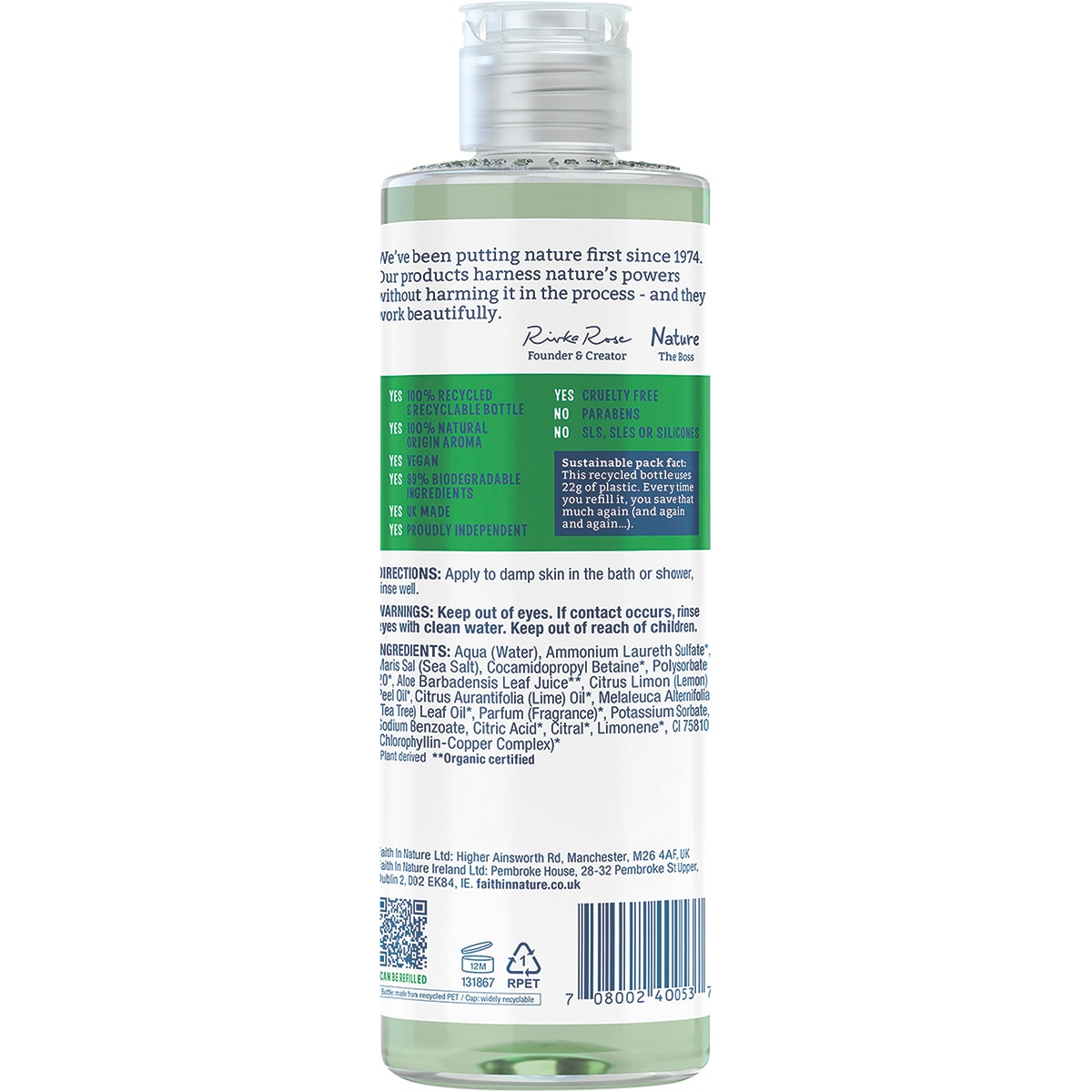 FAITH IN NATURE Body Wash Rejuvenating Aloe Vera 400ml