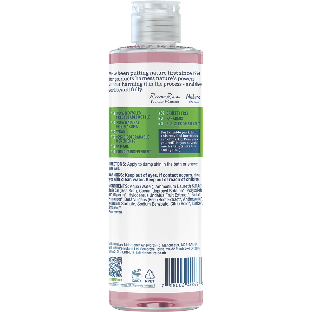 FAITH IN NATURE Body Wash Revitalising Dragon Fruit 400ml