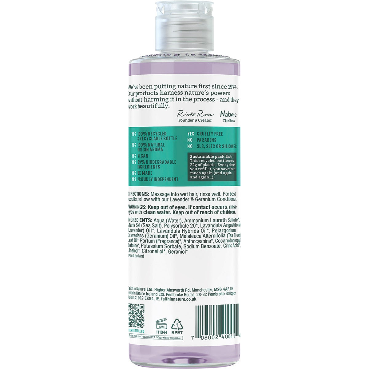 FAITH IN NATURE Shampoo Soothing Lavender & Geranium 400ml