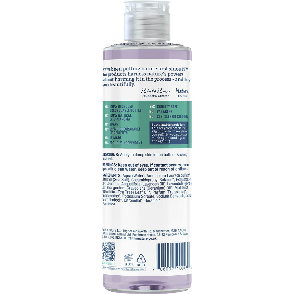 FAITH IN NATURE Body Wash Soothing Lavender & Geranium 400ml
