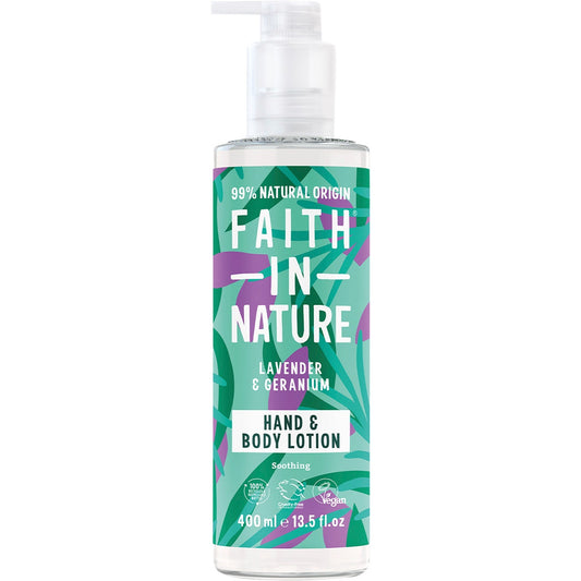 FAITH IN NATURE Hand & Body Lotion Soothing Lavender & Geranium 400ml