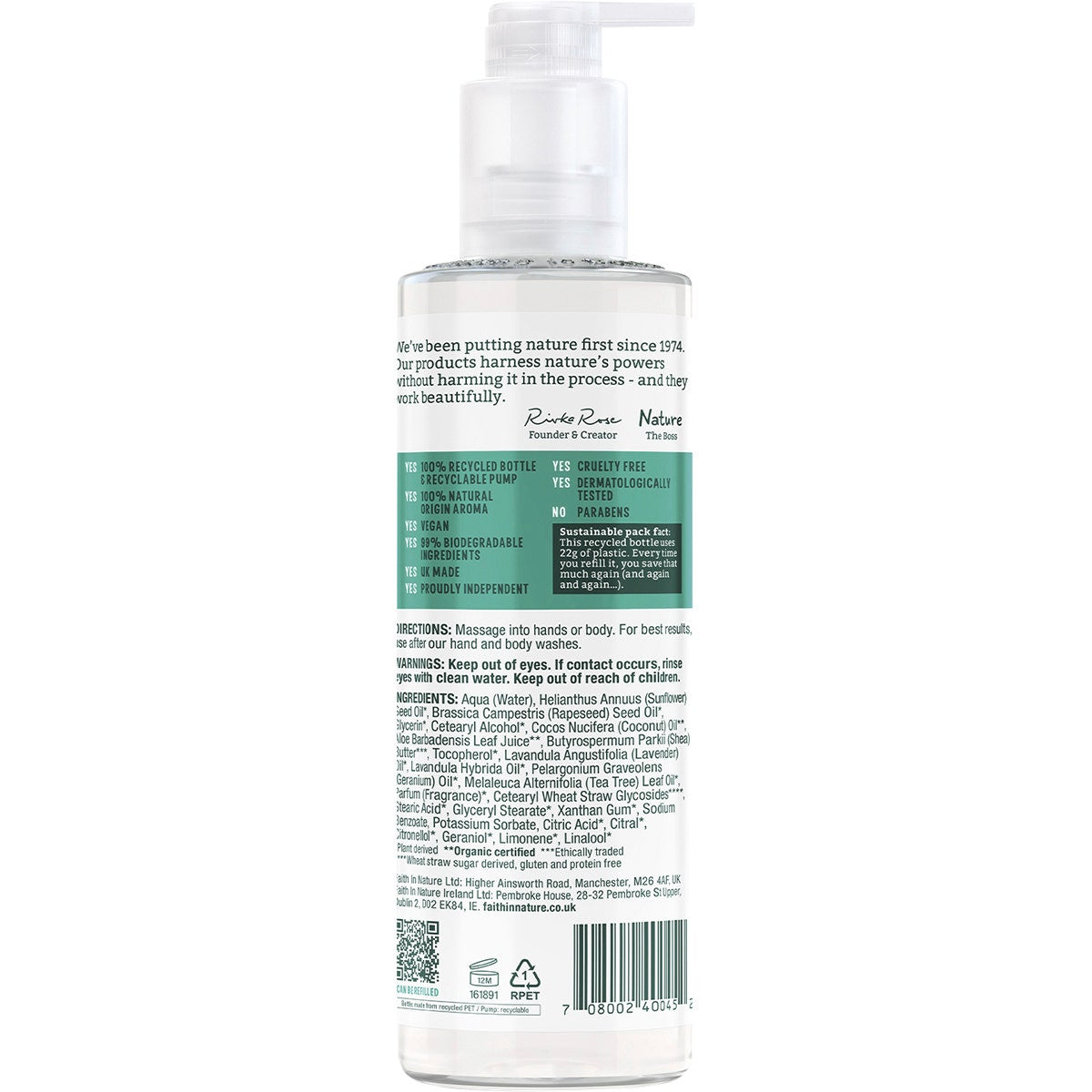 FAITH IN NATURE Hand & Body Lotion Soothing Lavender & Geranium 400ml