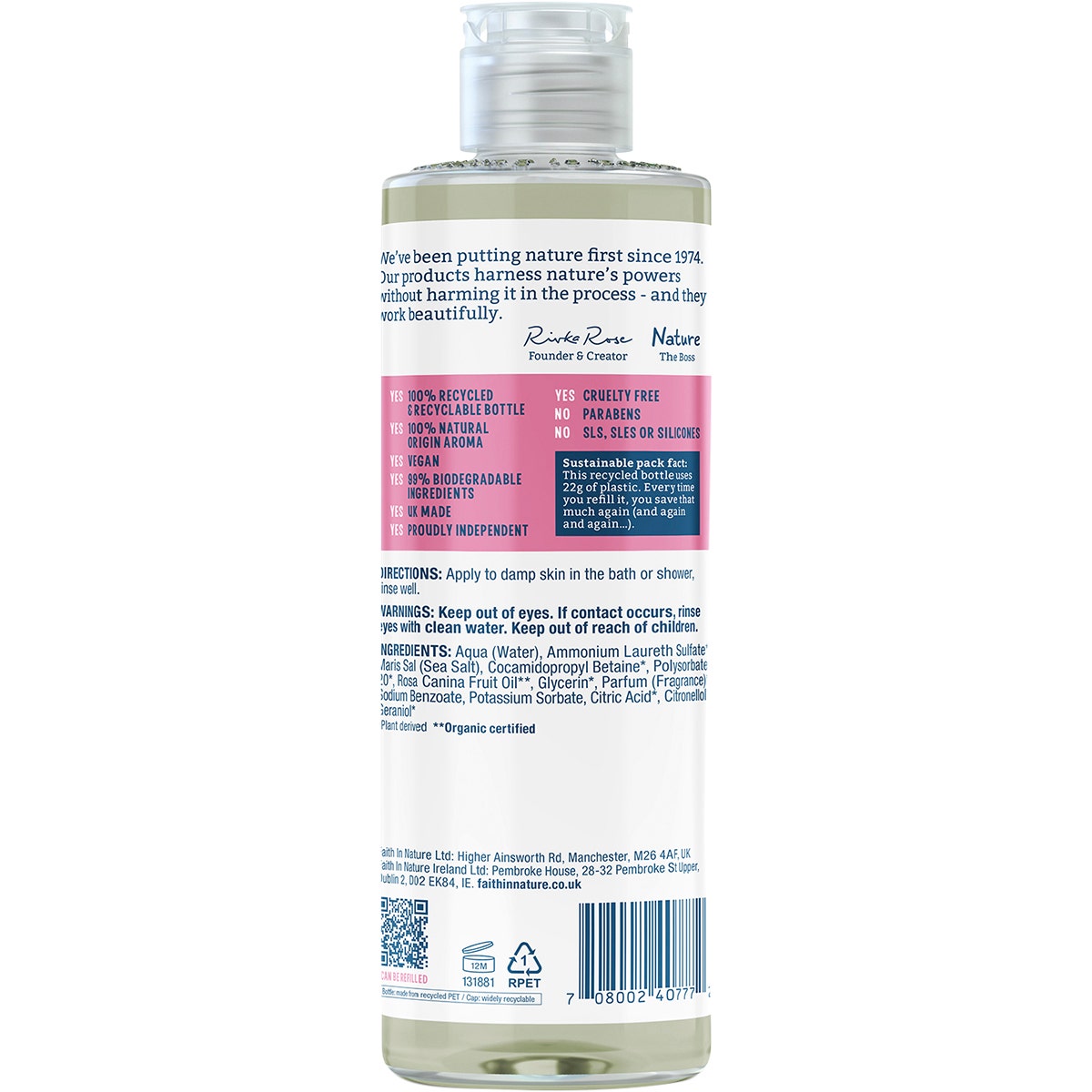 FAITH IN NATURE Body Wash Balancing Wild Rose 400ml