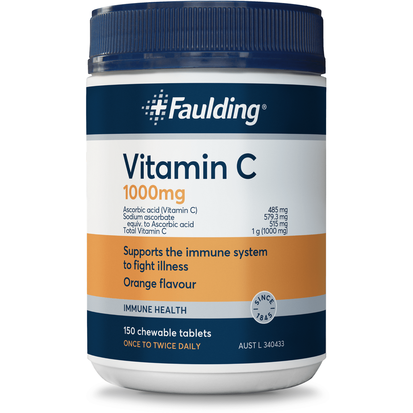 Faulding Remedies Vitamin C 1000mg Chewable 150 Tabs