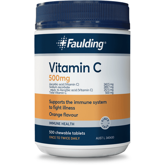 Faulding  Vitamin C 500mg Chewable 500 Tabs