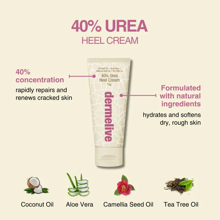 Dermelive 40% Urea Heel Cream 75g