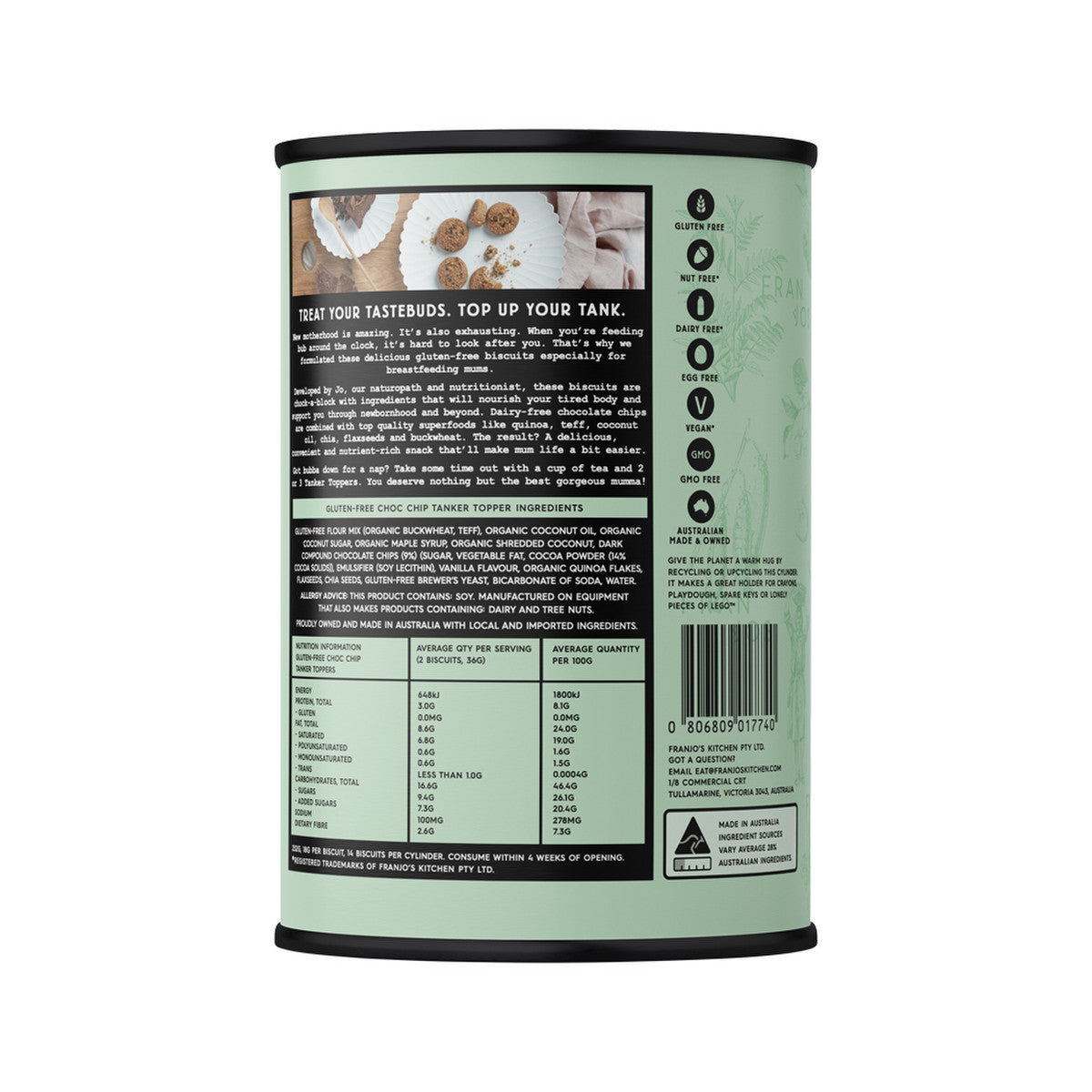 Franjo's Kitchen Lactation Biscuits ChocChip GF 250g