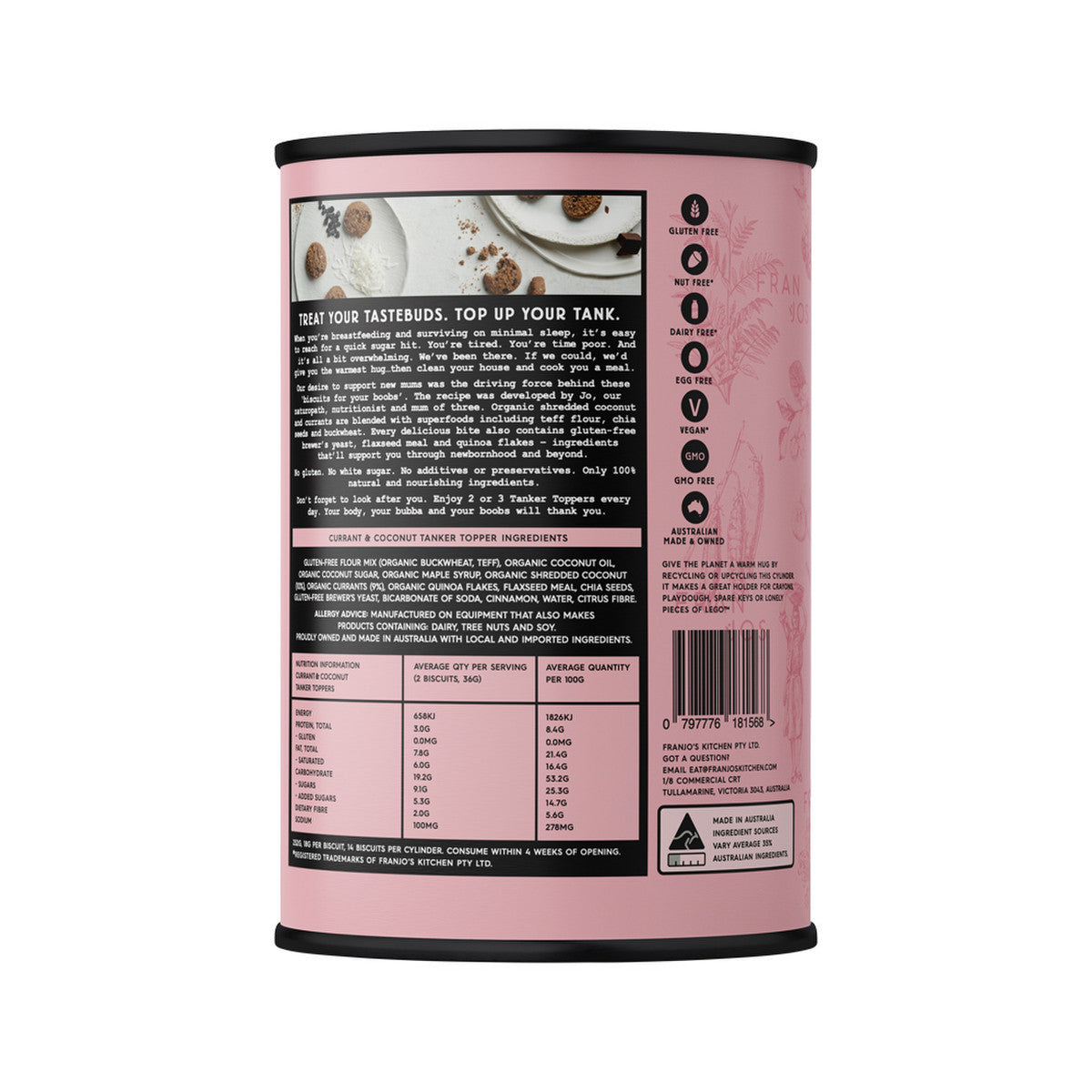 Franjo's Kitchen Lactation Biscuits GF Currant 250g