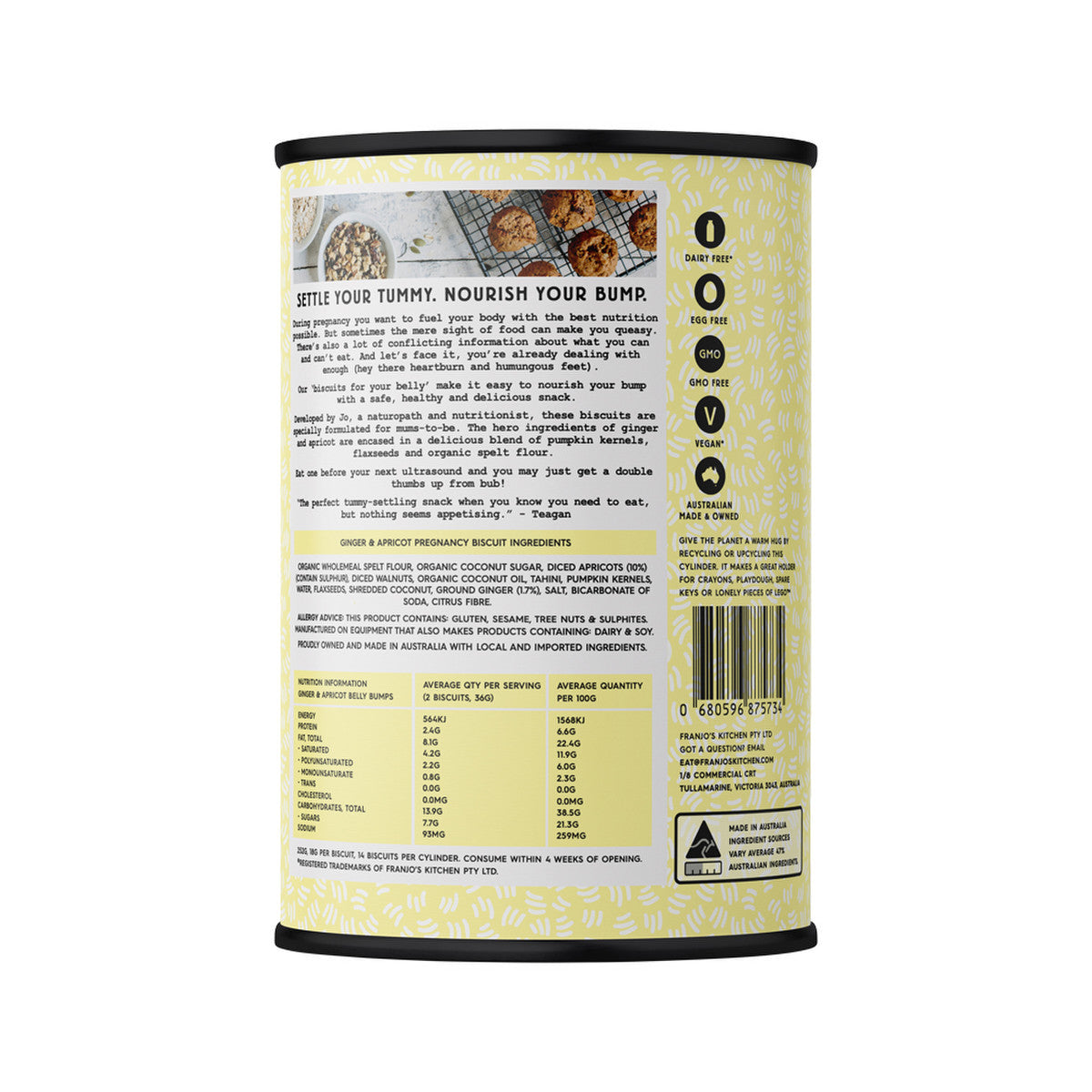 Franjo's Kitchen Pregnancy Biscuits Ginger 250g