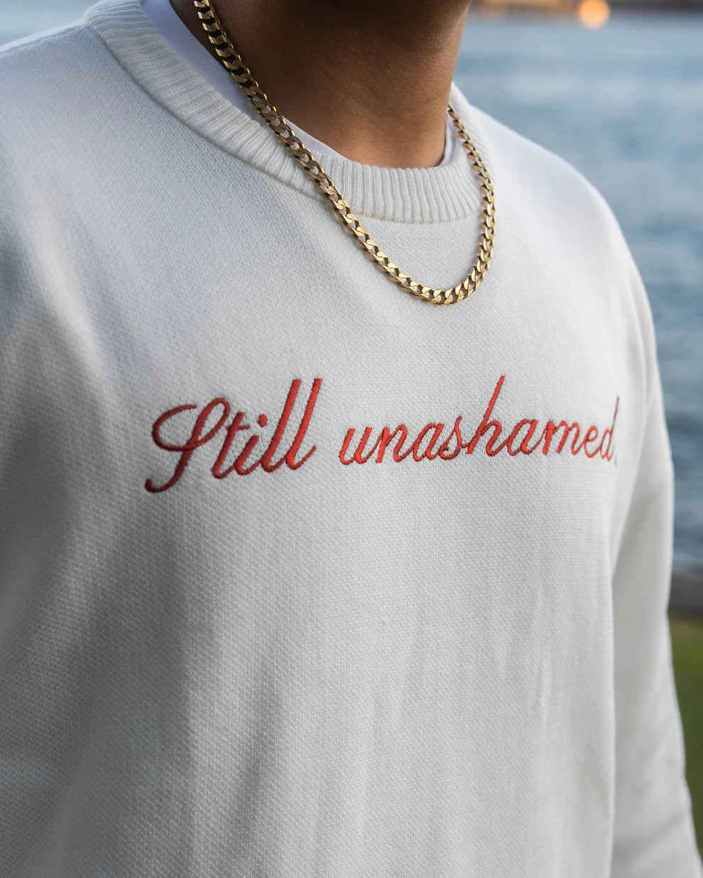 STILL UNASHAMED SWEATER - WHITE (LARGE)