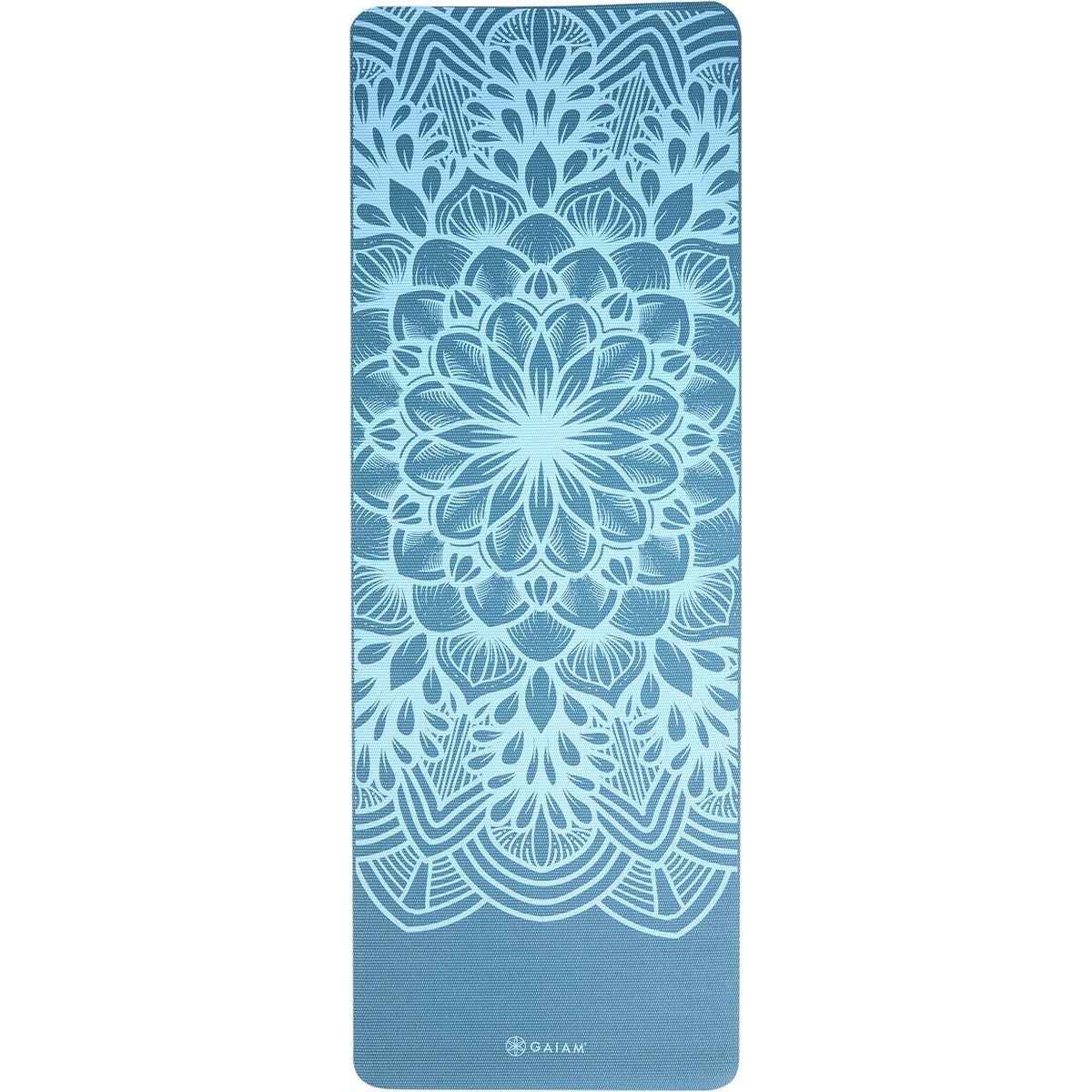 GAIAM Yoga Mat Essential Support 4.5mm Blue Flower 61cm x 173cm 1