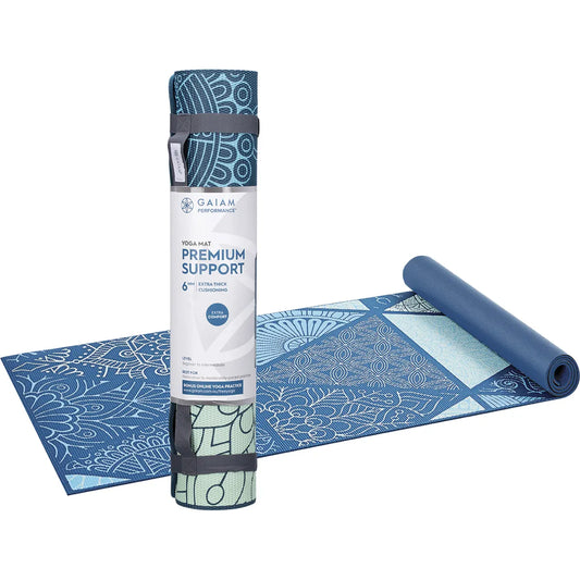 Gaiam Yoga Mat Premium Support 6mm Sea Glass 61cm x 173cm 1