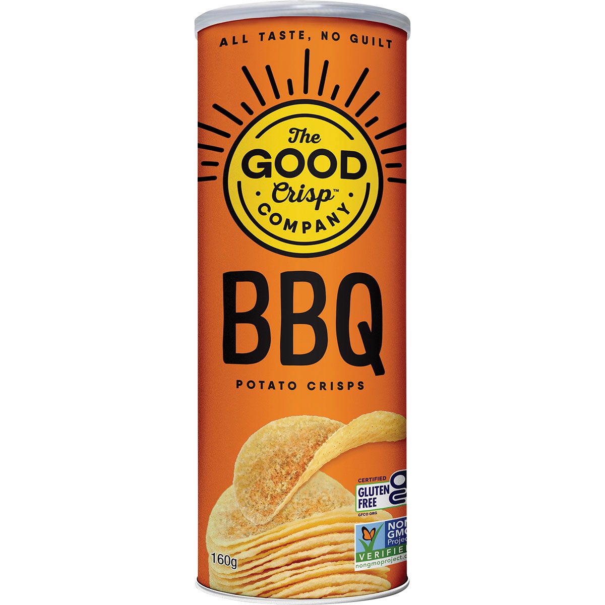 THE GOOD CRISP COMPANY Potato Crisps Barbecue 8x160g