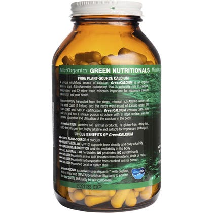 Green Nutritionals Green Calcium Vegan Capsules (600mg) 240
