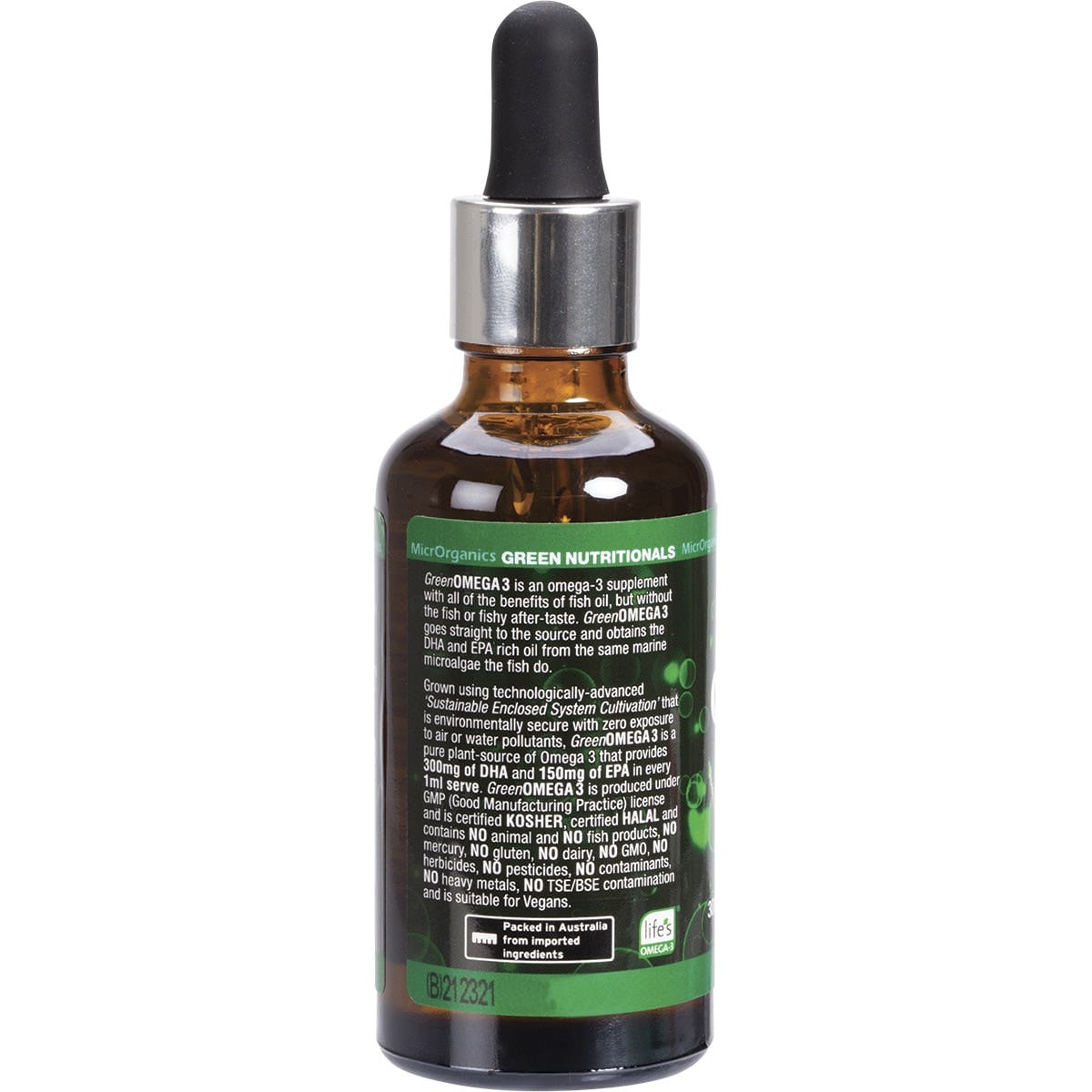 GREEN NUTRITIONALS Green Omega3 Vegan Drops (300mg DHA+150mg EPA) 50ml