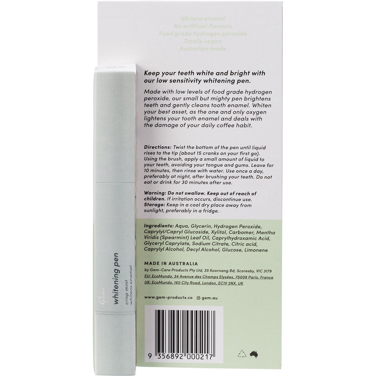 GEM Whitening Pen Crisp Mint 4ml