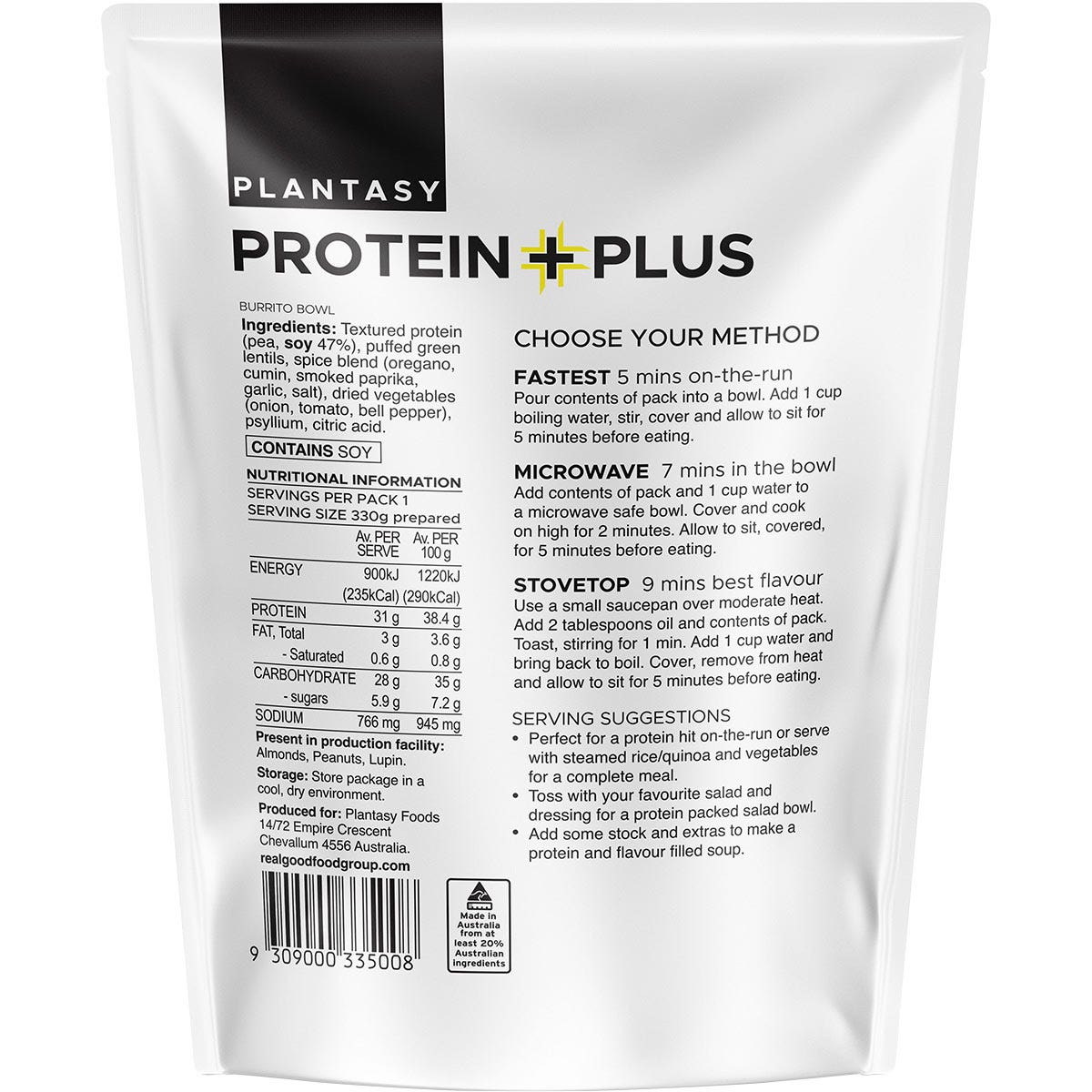 PLANTASY FOODS Protein Plus Bowl Bang'n Burrito Bowl 80g