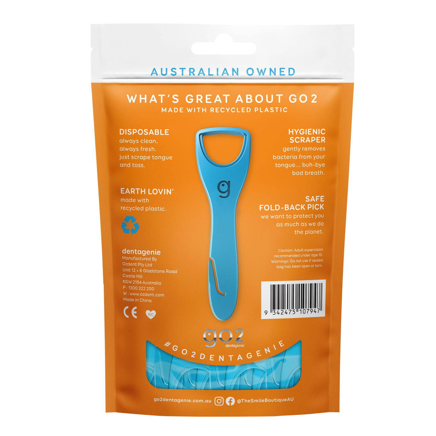 Go2 Dentagenie Disposible Tongue Cleaner 20pk