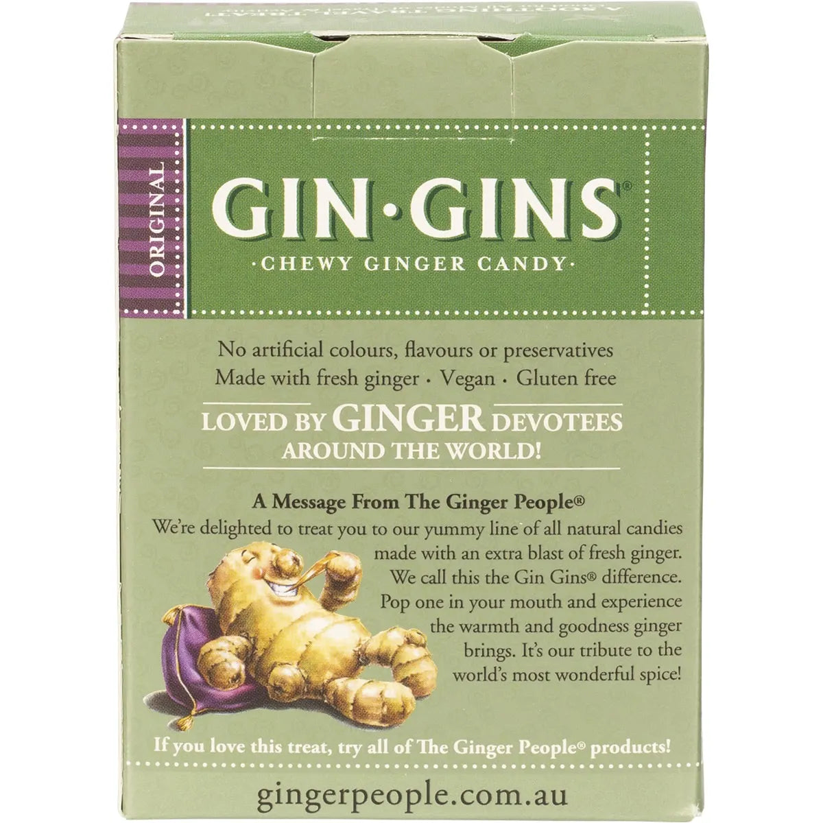 THE GINGER PEOPLE Gin Gins Ginger Candy Chewy - Original 84g