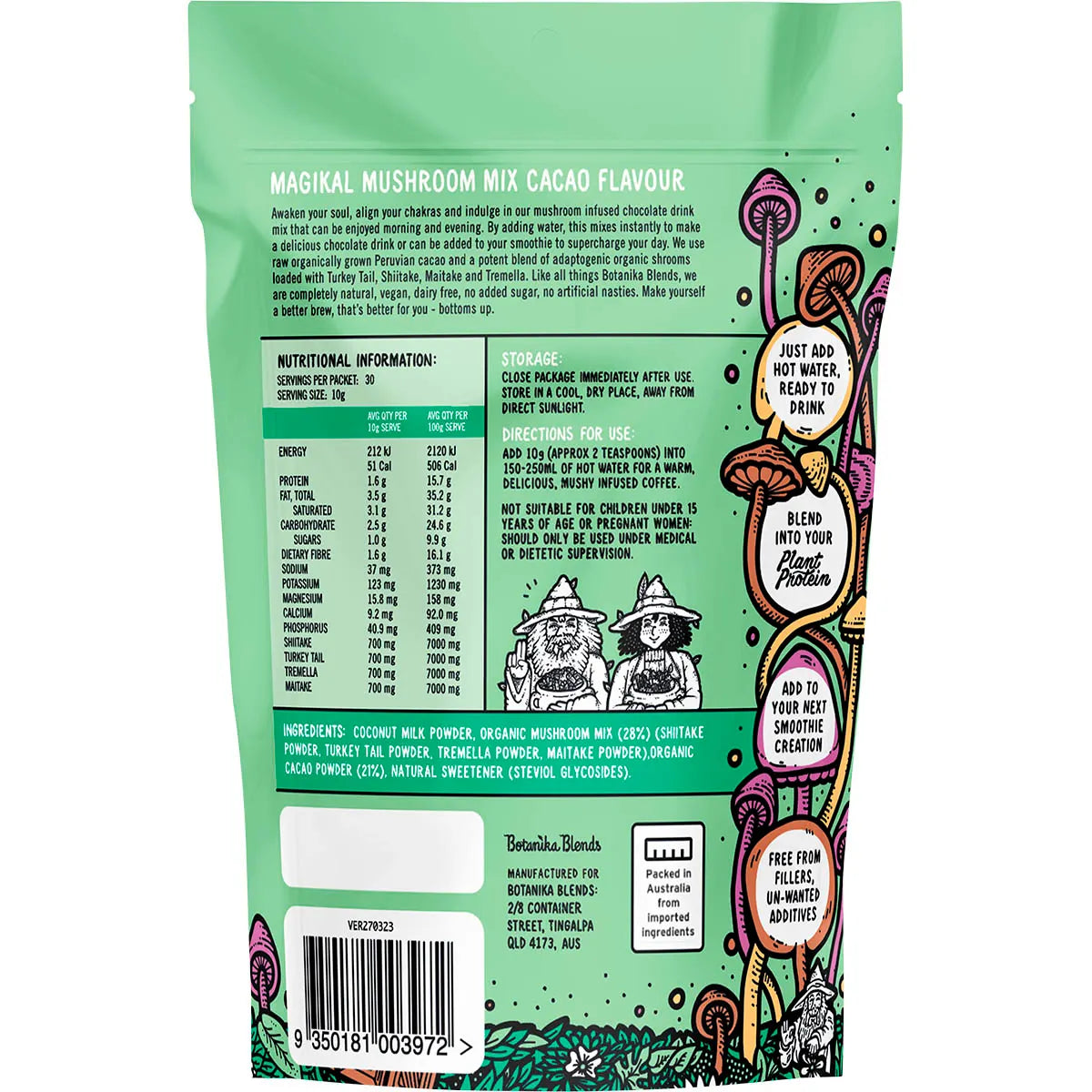 Botanika Blends Magikal Mushroom Mix Cacao 300g