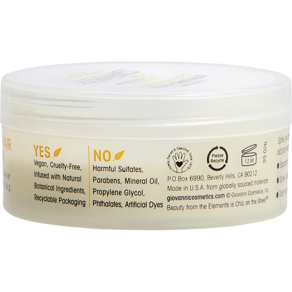 GIOVANNI Hair Styling Glue Custom Hair Modeler 57g
