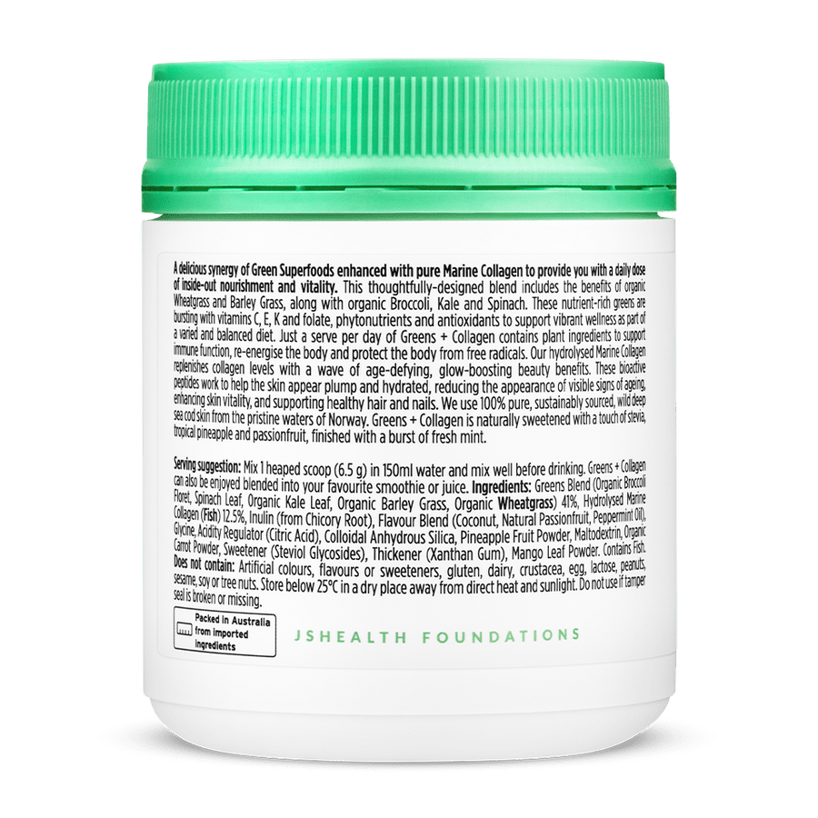 JSHEALTH Greens + Collagen 195g