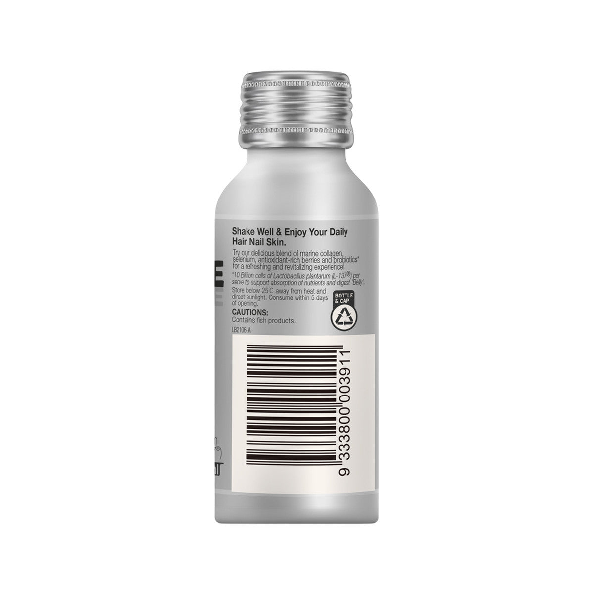 Henry Blooms BellyME Hair Nail Skin Collagen + Selenium Shots Natural Berry 60ml x 7 Pack