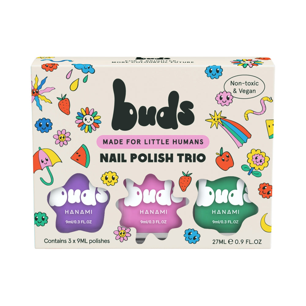 Hanami Buds Kids Nail Polish Trio Twist 3 X 9ml