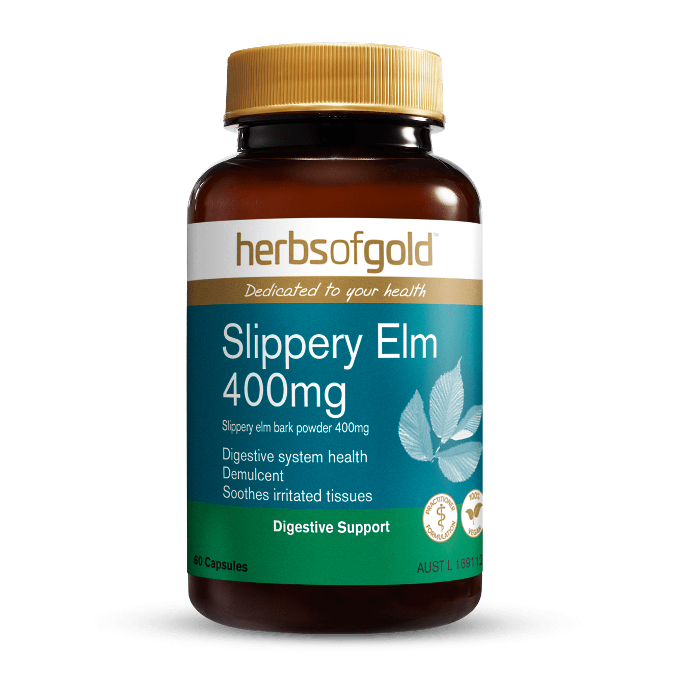 Herbs of Gold Slippery Elm 400mg 60c