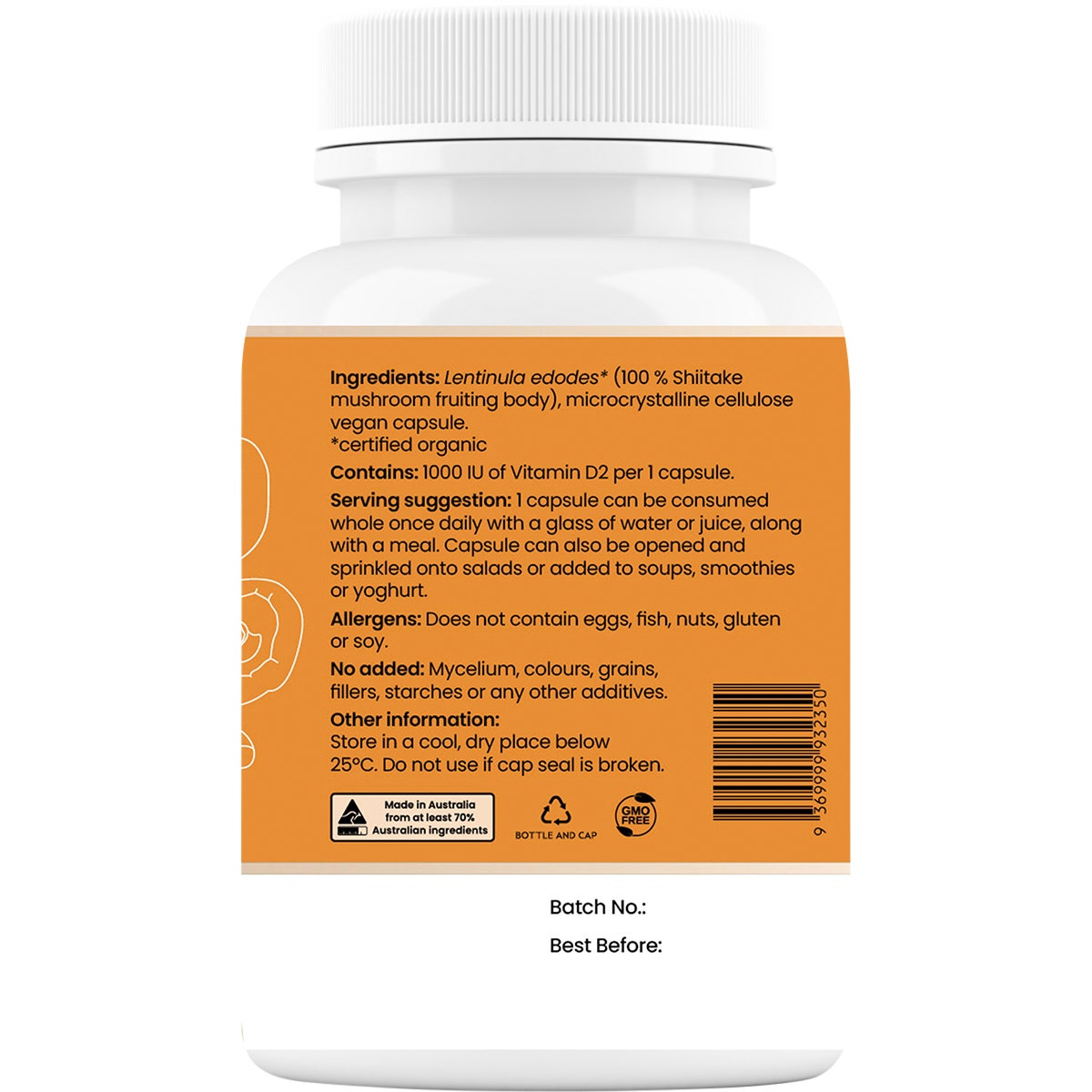 Hi-D Natural Vitamin D 1000 IU 60 Caps