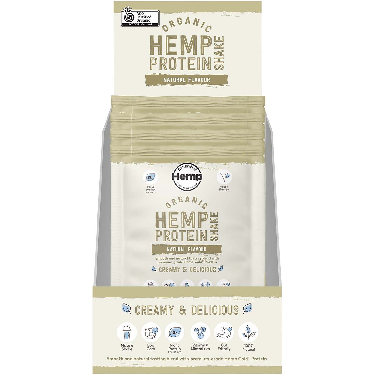 HEMP FOODS AUSTRALIA Organic Hemp Protein Natural 7x35g