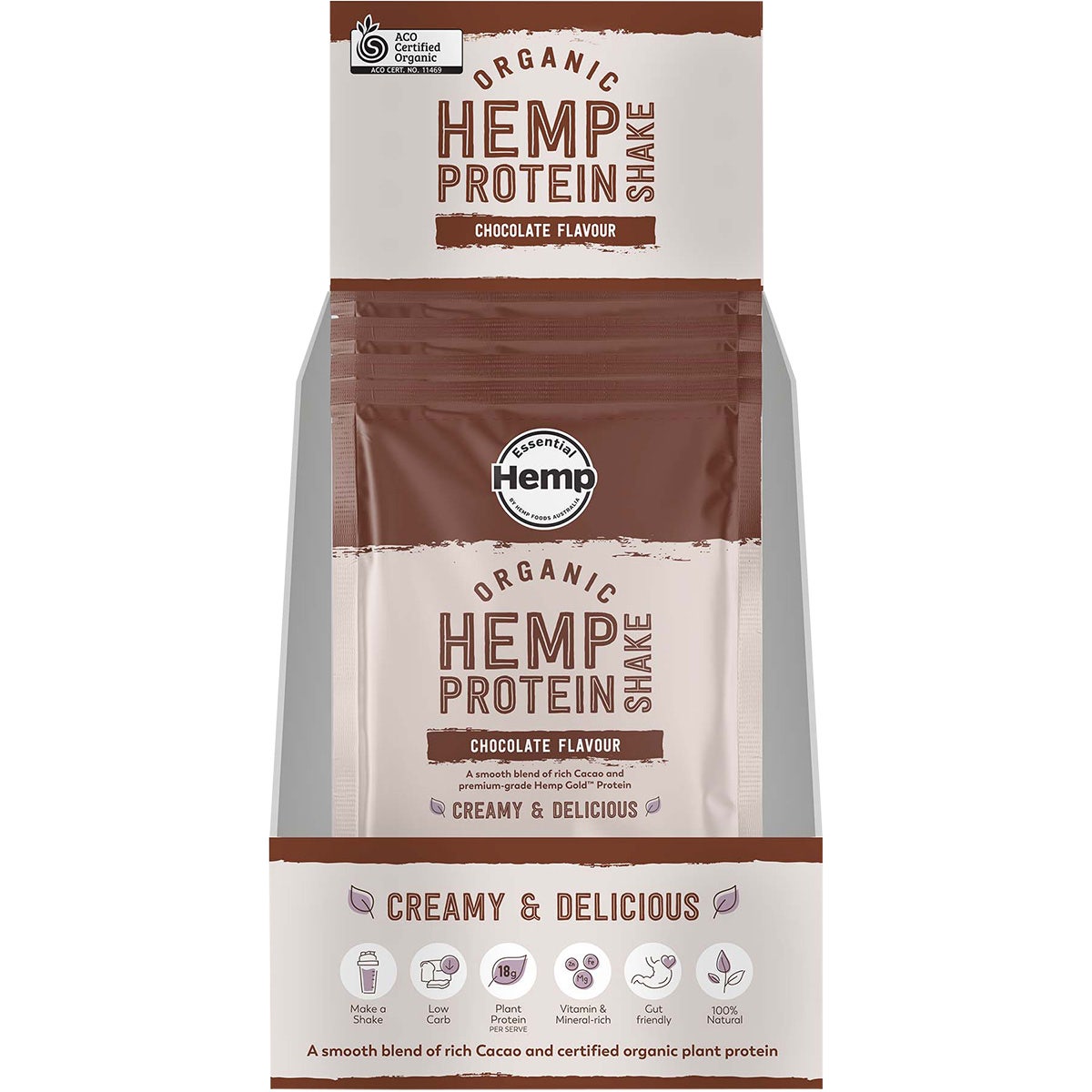 HEMP FOODS AUSTRALIA Organic Hemp Protein Chocolate 7x35g