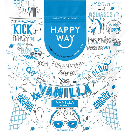 Happy Way Whey Protein Powder Vanilla 2kg