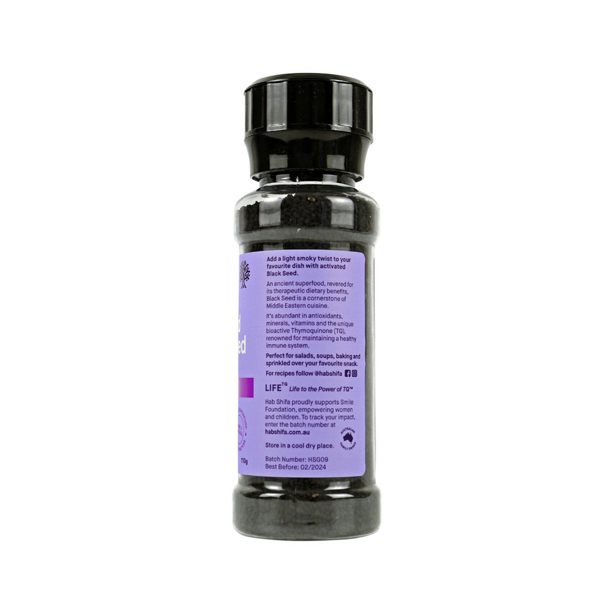 Hab Shifa Organic Activated Black Seed Grinder 110g